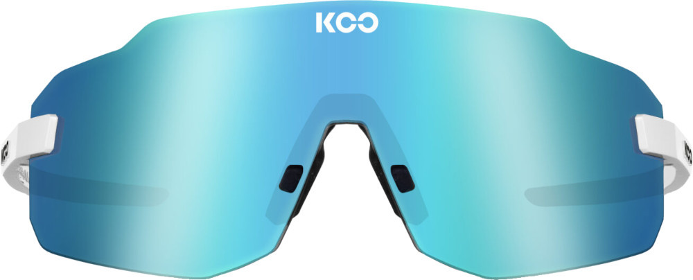 KOO Supernova Sunglasses White (Turquoise Mirror Lens) - Pushys
