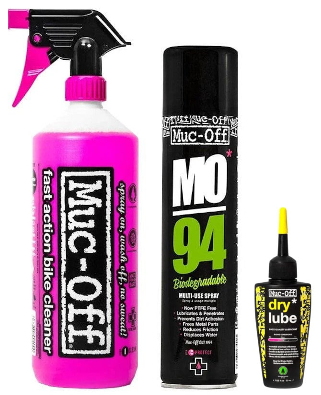 Muc-Off Wash/Protect/Dry Lube Bike Maintenance Kit - Pushys