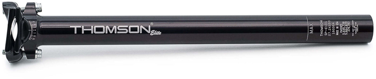 Thomson Elite 27.2 x 330mm Straight MTB Seatpost Black - Pushys