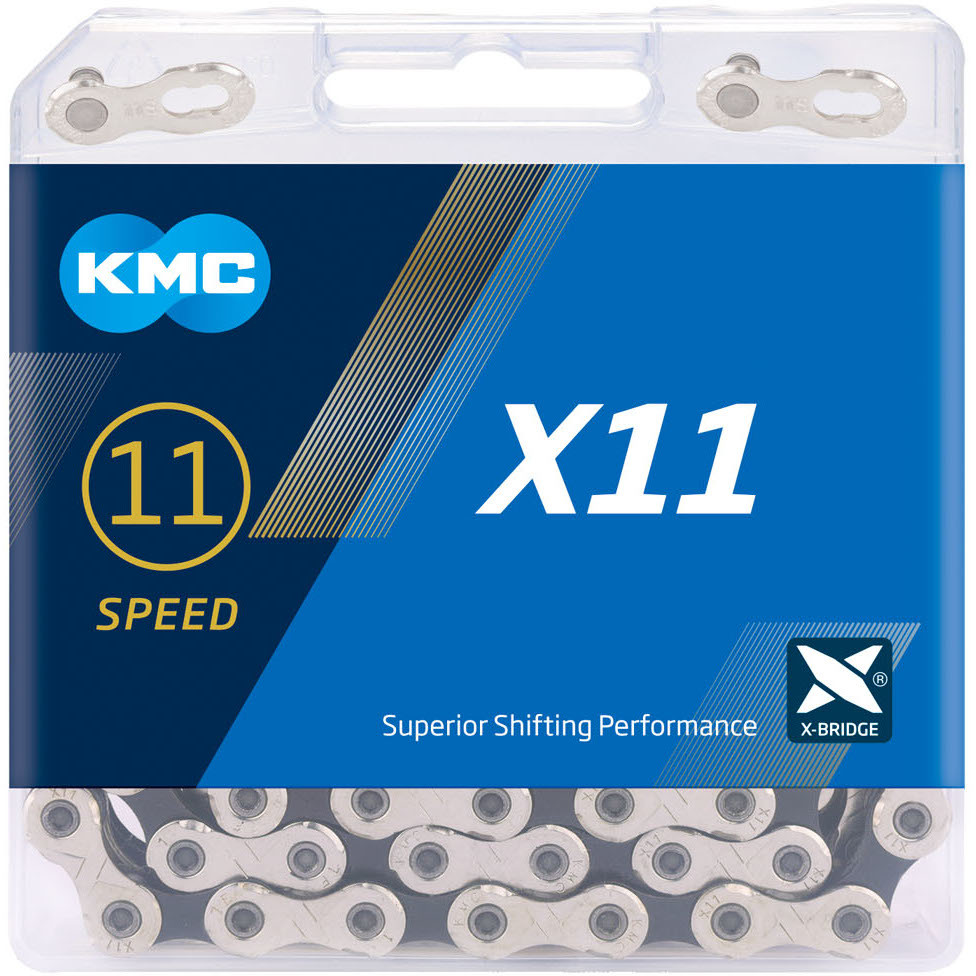 KMC X11 11 Speed Chain Silver/Black Pushys