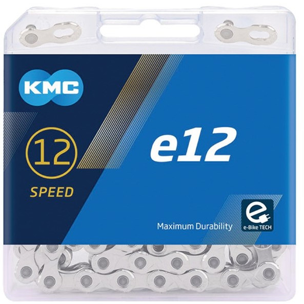KMC e12 12 Speed 126L Silver eBike Chain 1/2x11/128