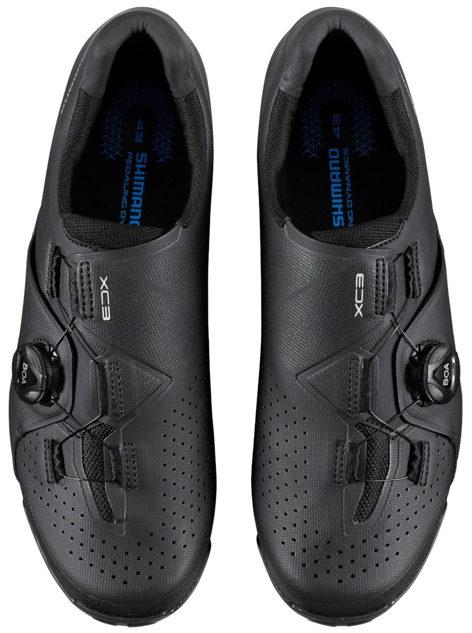 Shimano XC300 SPD MTB Shoes Black Wide Fit Pushys