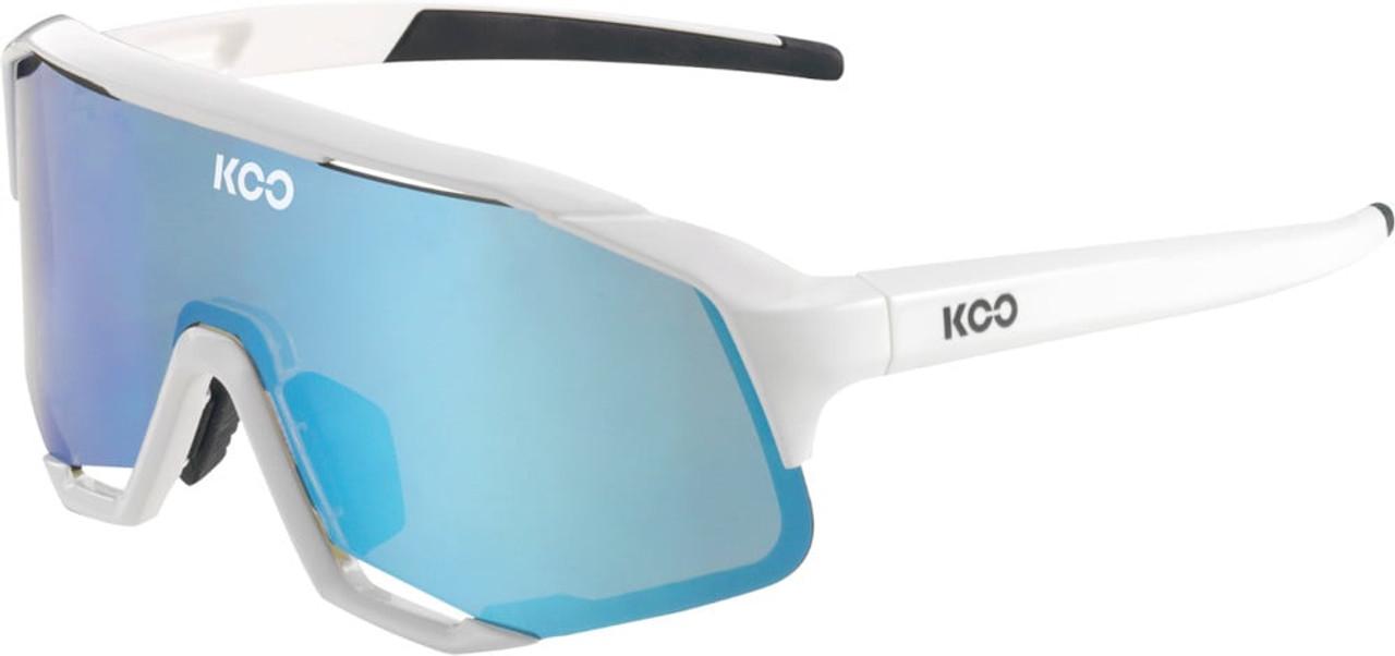KOO Demos Sunglasses White (Turquoise Lens) - Pushys