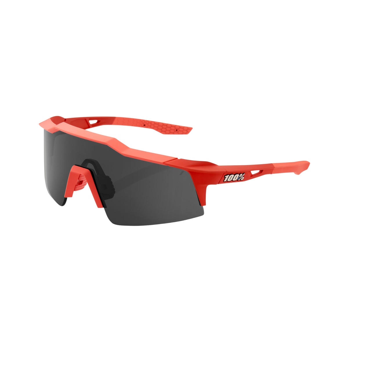 100% Speedcraft SL Sunglasses Soft Tact Coral (Smoke Lens) - Pushys 