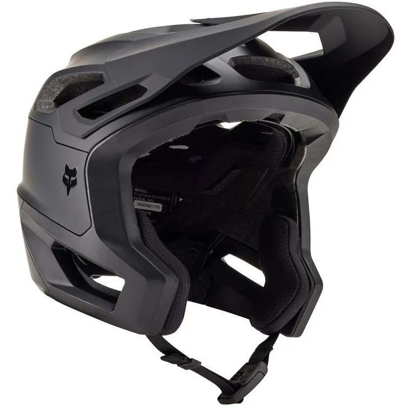 Fox Dropframe Pro AS Matte Black MTB Open Face Helmet
