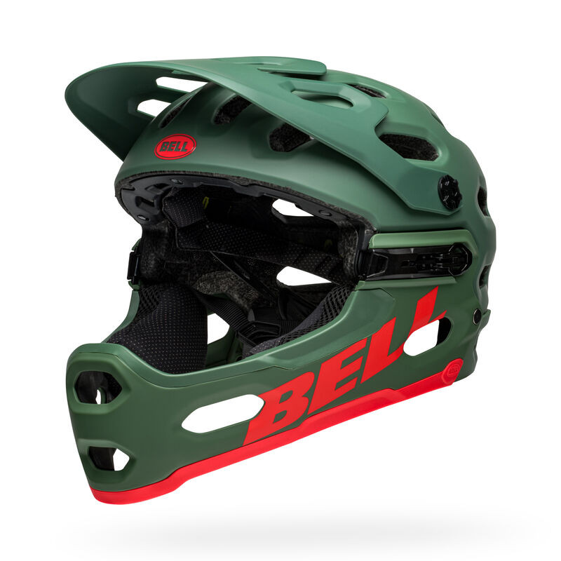 Bell Super 3R MIPS Helmet Matte Dark Green/Infrared Pushys