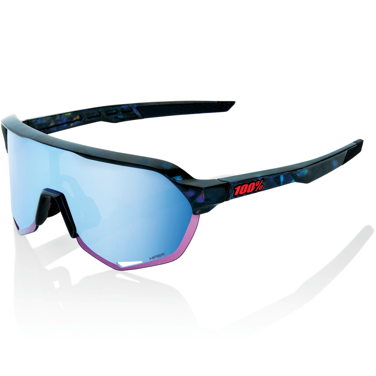 100% S2 Black Holographic HiPER Blue - Bikebug