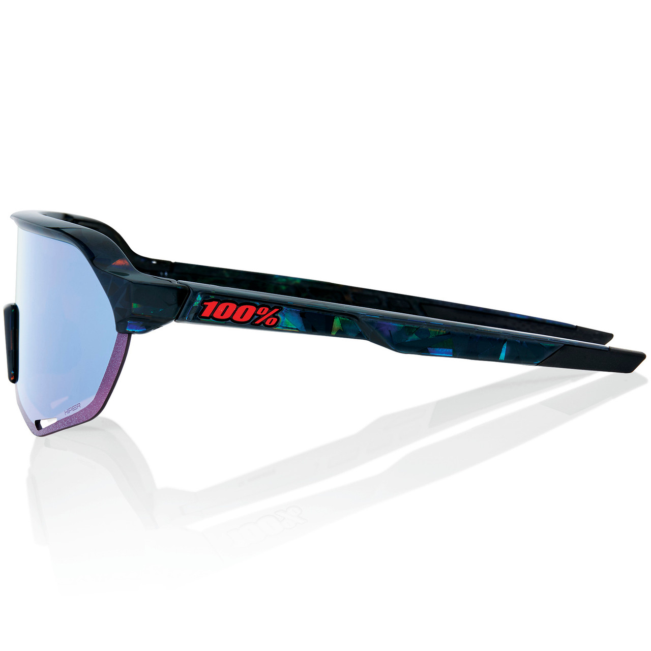100% S2 Black Holographic HiPER Blue - Bikebug