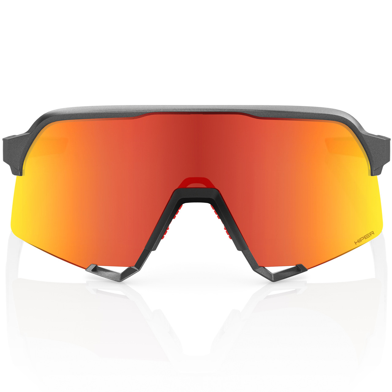 ＊正規品＊ 新品 送料無料 100% S3 HiPER Red 100% S3 Matte Gunmetal HiPER Red Mirror - Bikebug