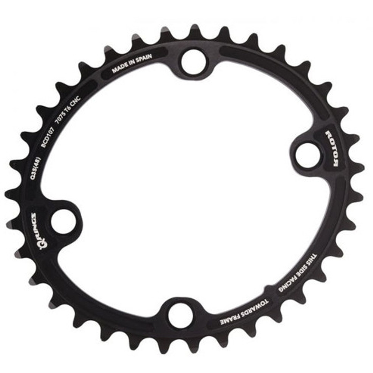 ROTOR Q RINGS AXS
35T インナーチェーンリング ROTOR round rings 2X BCD110x4 SRAM® AXS compatible