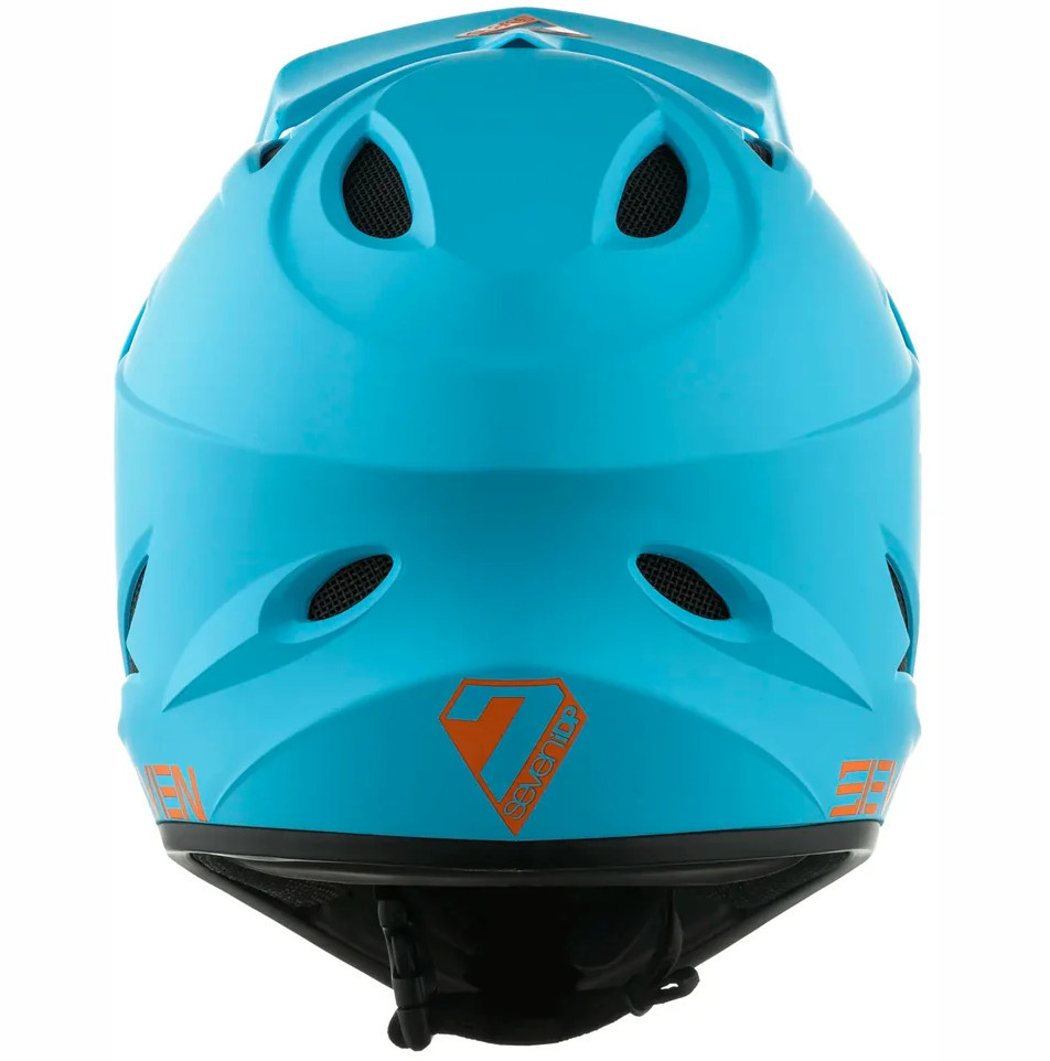 Seven iDP M1 Full Face Helmet Light Blue/Orange Pushys