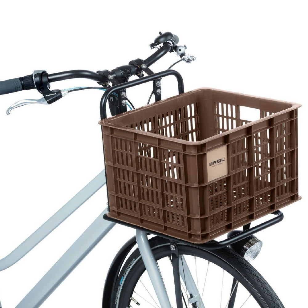 Basil Bike Crate Recycled Brown Pushys