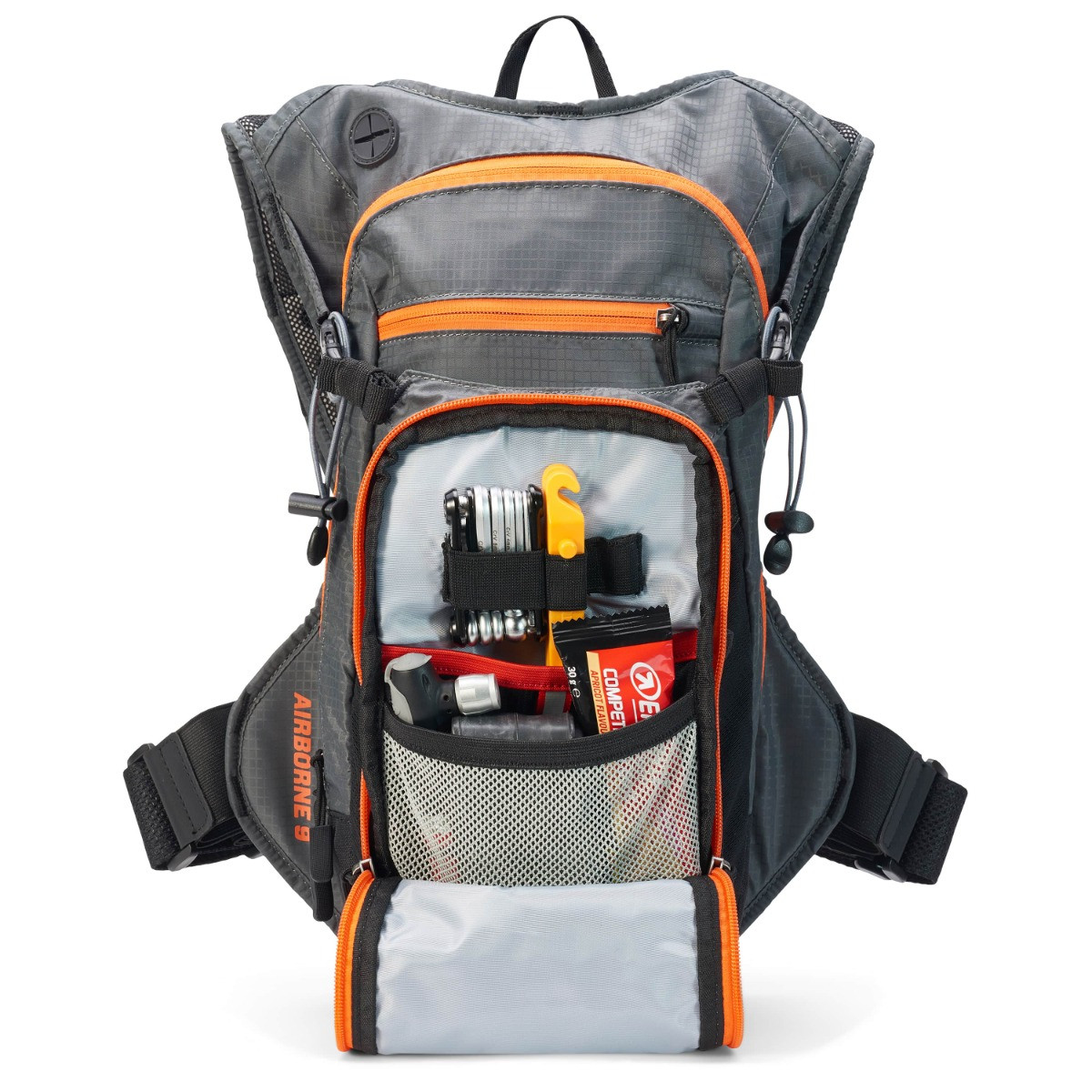 USWE Airborne 9L MTB Grey/Orange Hydration Pack - Pushys