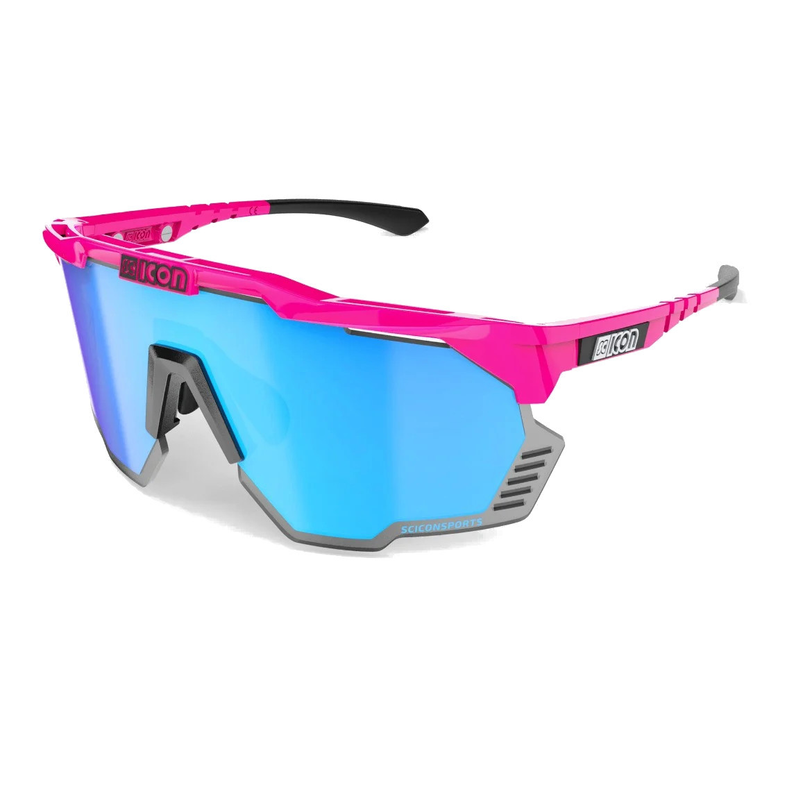 Scicon Aeroshade Kunken Pink Fluo/Multimirror Blue Sunglasses