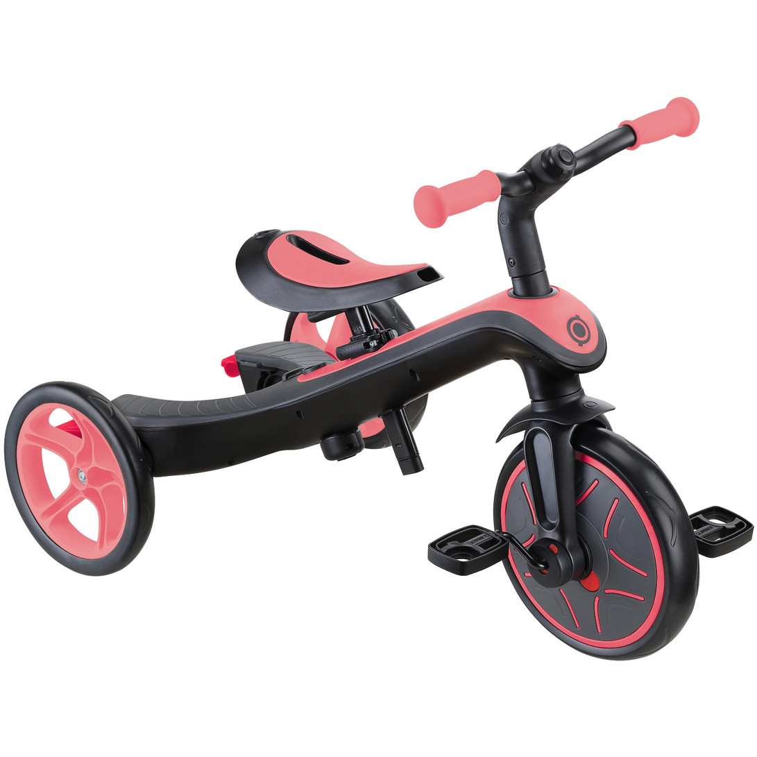 GLOBBER EXPLORER TRIKE 4in1 サンシェード付きピンク Globber Explorer Trike 4in1 Pink - Pushys