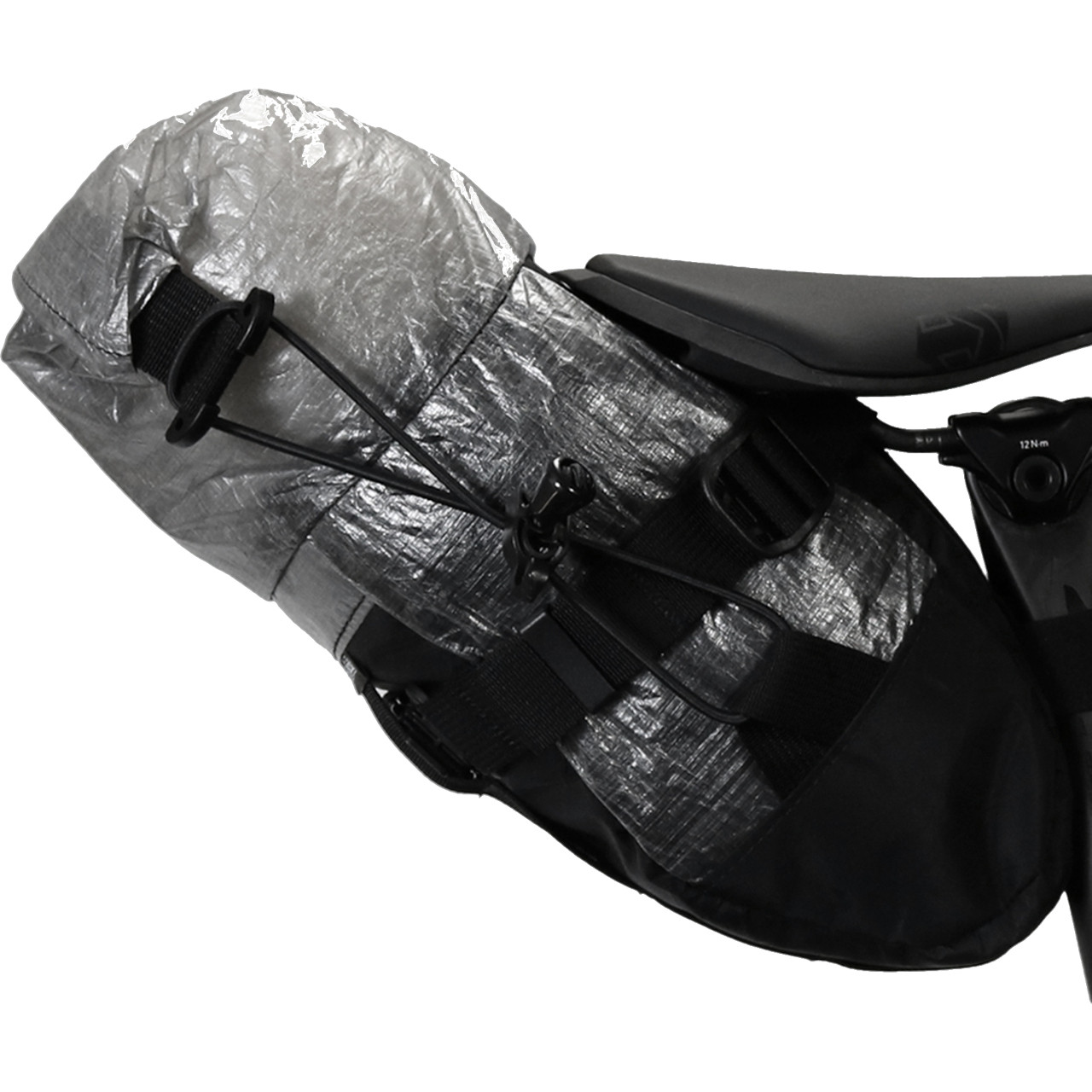 skingrowsback Flash Pak Racing Saddle Bag - Black/Silver - Bikebug