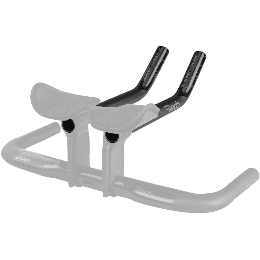 Deda CRONONERO EVO Extensions, J-bend, Aluminum, 370 mm length, 50