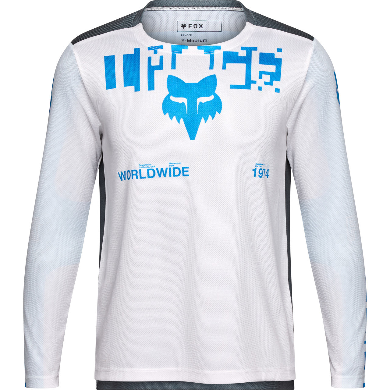 Fox Youth Ranger LS Jersey Digi Image White Pushys