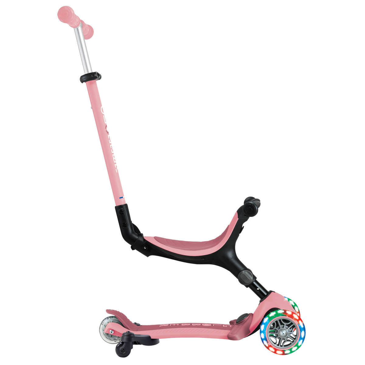 Globber Go Up Active Lights 360 Pastel/Deep Pink - Pushys