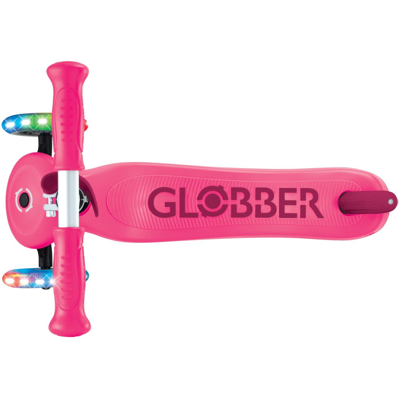 Globber Go Up Sporty Lights 360 Fuchsia/Dark Pink - Pushys
