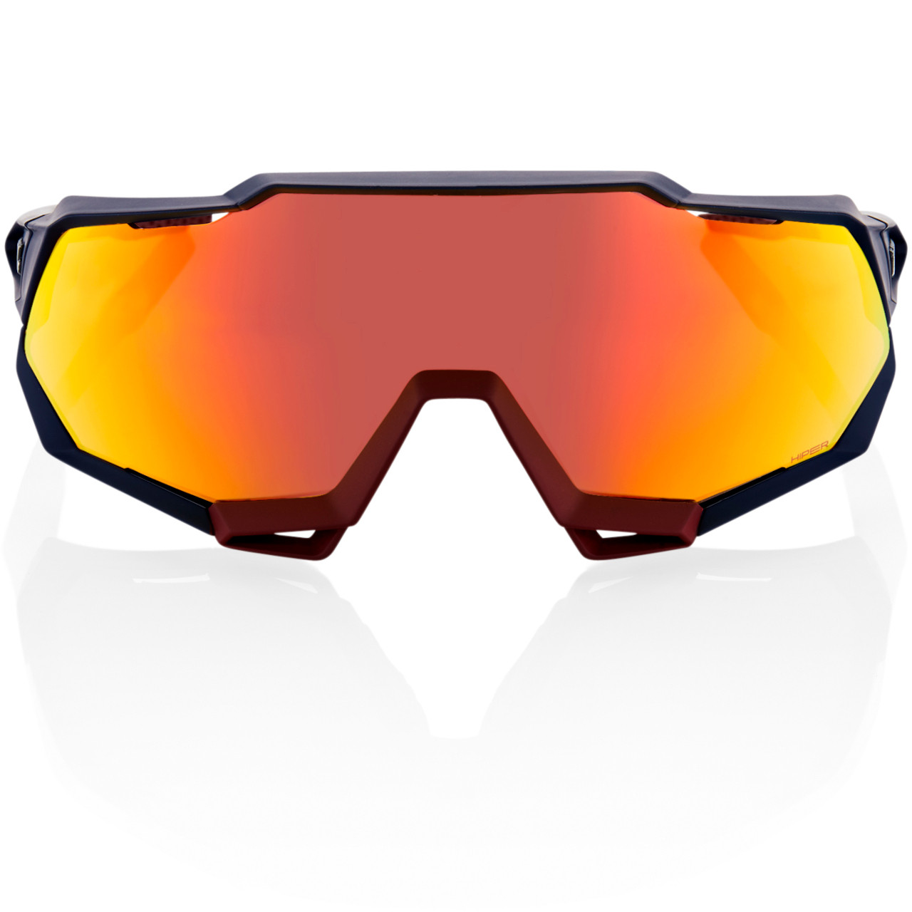 100% Speedtrap Sunglasses Soft Tact Flume/HiPER Red Multilayer