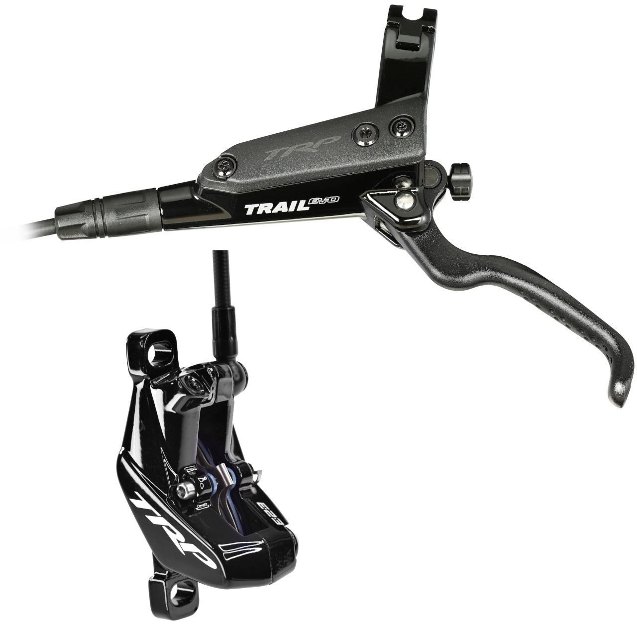 TRP TRAIL EVO 前後セット TRP Trail EVO Hydraulic Disc Brake Set 4 Piston Gloss Black - Pushys