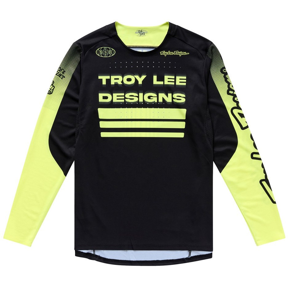 Troy Lee Designs Sprint Long Sleeve Jersey Segment Black - Pushys