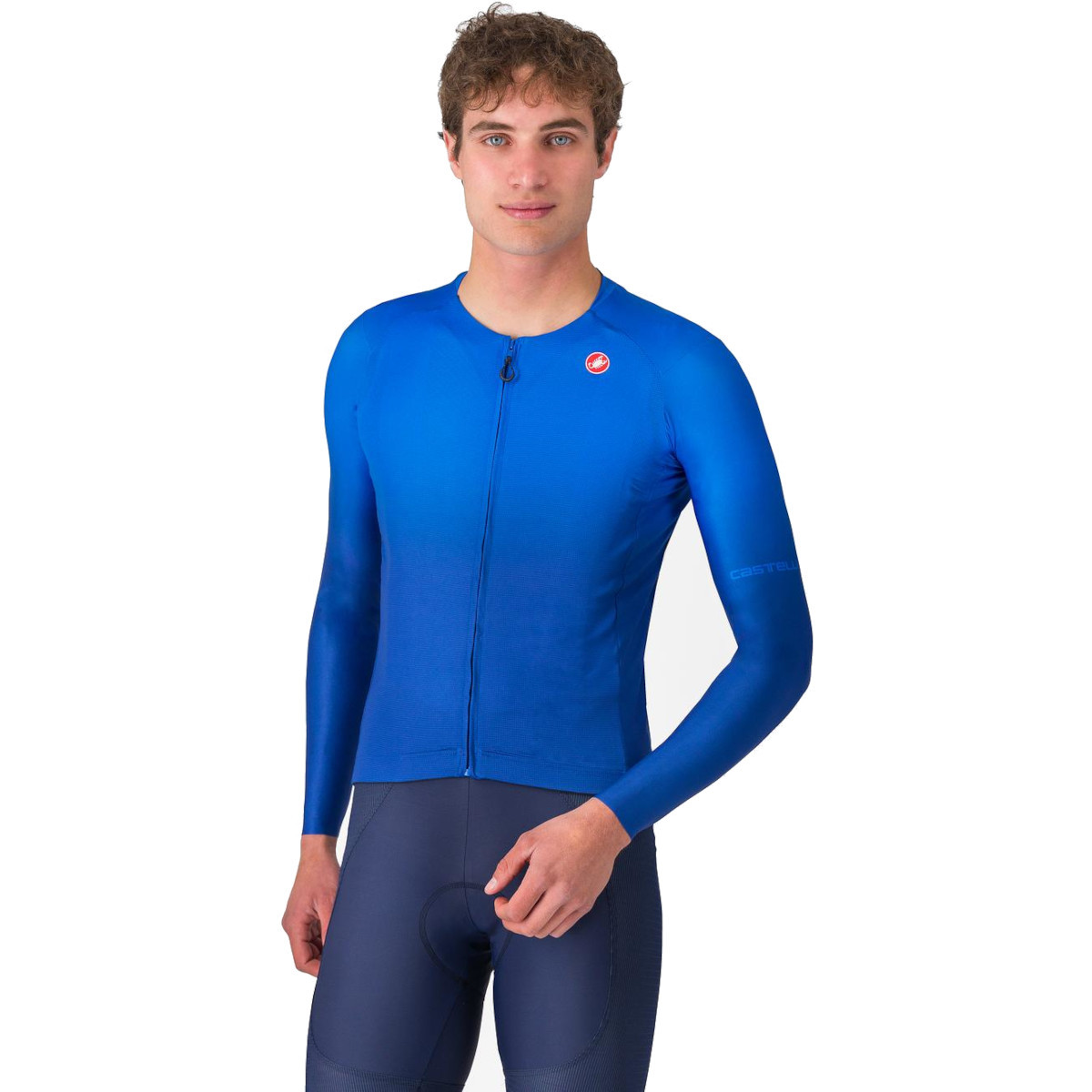 Castelli UPF Long Sleeve Jersey Azzurro Italia - Pushys