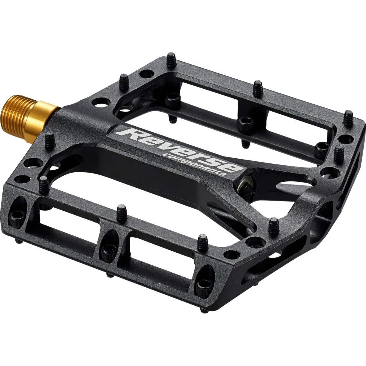 Reverse Components Black ONE Titanium Pedal - Black/Black - Pushys