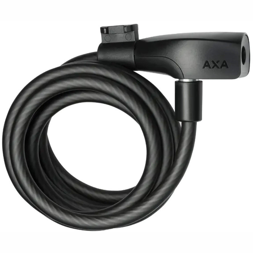 AXA Resolute 180cm x 8mm Black Cable Key Lock - Bikebug