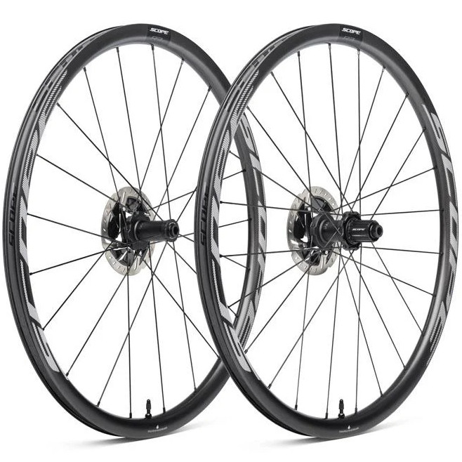 Scope R3.A ホイールセット (ブラックロゴ) Scope R3.A Black Disc Brake Wheels - Pushys - Pushys