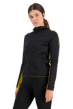 Mons Royale Womens Merino Approach Gridlock Hooded Jacket black