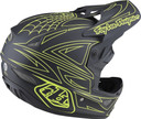 Troy Lee Designs D3 Fiberlite Helmet Spiderstripe Grey/Yellow