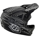 Troy Lee Designs D3 AS Fiberlite Full Face Helmet Spiderstripe Black