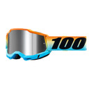 100% Accuri 2 MTB Goggles Mirror Silver Flash Lens Sunset Orange/Blue