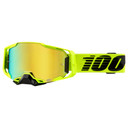 100% Armega MTB Goggles Mirror Gold Lens Nuclear Citrus Yellow
