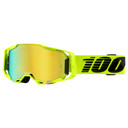 100% Armega MTB Goggles Mirror Gold Lens Nuclear Citrus Yellow