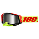 100% Racecraft 2 MTB Goggles Mirror Silver Lens Wiz Red