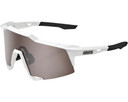100% Speedcraft Sunglasses Matte White (HiPER Silver Mirror Lens)