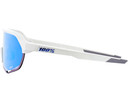 100% S2 Sunglasses Matte White (HiPER Blue Multilayer Mirror Lens)