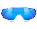 100% Speedcraft Sunglasses Matte White (HiPER Blue Multilayer Mirror Lens)
