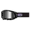100% Racecraft 2 MTB Goggles Mirror Silver Lens Topo Black