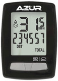 Azur Z12 Wireless 12 Function Bike Computer Black