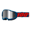 100% Accuri 2 MTB Goggles Mirror Silver Flash Lens Odeon Blue