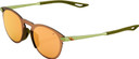 100% Legere Round Sunglasses Matte Metallic Viperida (Bronze Multilayer Mirror Lens)