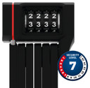 Abus U-Grip Bordo 5700c Folding 80cm Combo Lock + SH Bracket Black