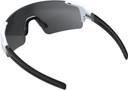 BBB Fullview Sports Glasses Glossy White Frame Smoke Lens