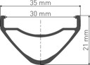 DT Swiss HX531 36H 30mm 27.5" (650B) E-Bike Rim