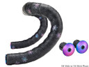 Supacaz Super Sticky Kush Galaxy Bartape Oil Slick w/ Oil Slick Plugs