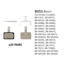 Shimano B05S-RX Resin Disc Brake Pads & Spring (Box of 25)